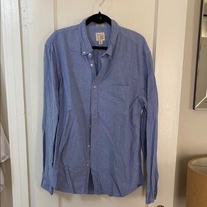 J crew Blue The Broken-in Oxford organic cotton Men's Shirt
